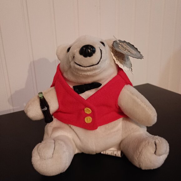 Coca Cola Bean Bag Plush Bear 1997 - Picture 1 of 11
